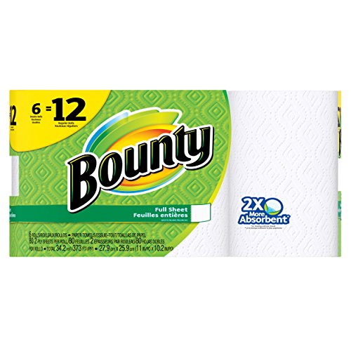 Bounty Paper Towels 6 Double Rolls