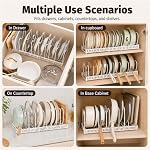 Pots and Pans Organizer Rack,Expandable Pot Lid Holder for Kitchen Cabinet - Image 6