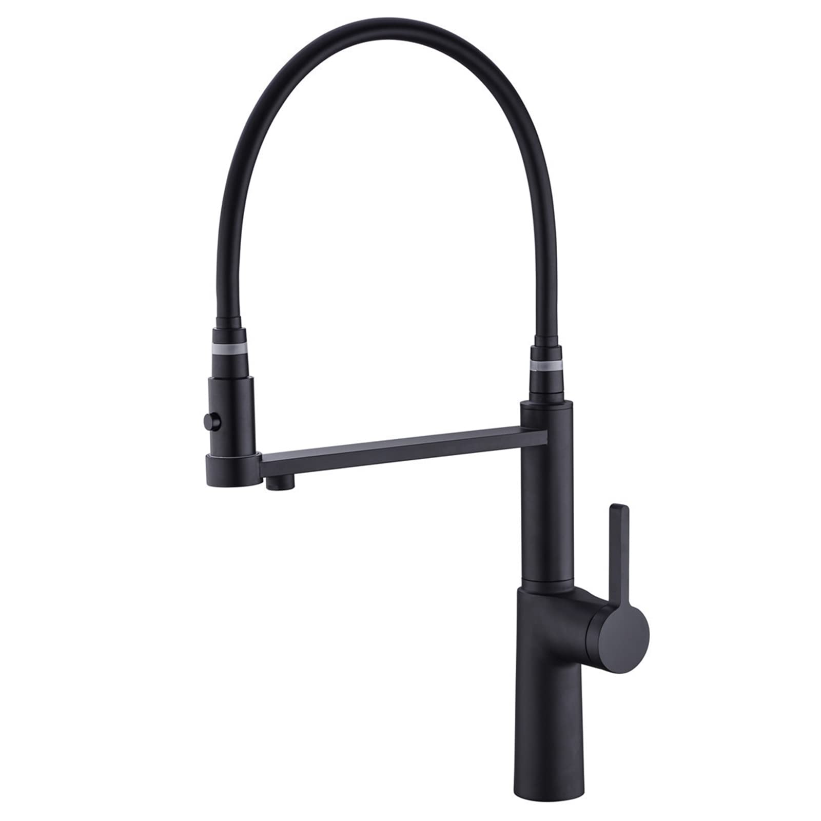 Robinet de cuisine noir mat rétractable pour simplifier le nettoyage