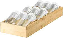 Organizador de Temperos para Gavetas de Bambu Keep Ou 10 peças 38 x 15 x 9,5 cm Cor:Bambu