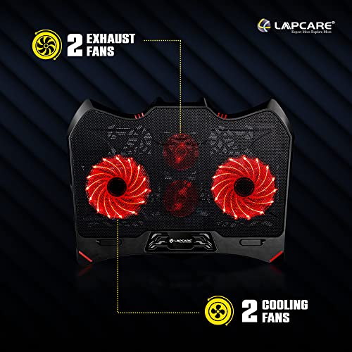 Image of LAPCARE Winner Cooling Pad with 4 Fans Laptop Stand, Black