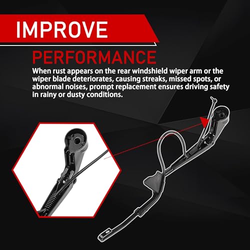 Motarithl Rear Wiper Arm with Blades Compatible With 2000-2006 Chevy GMC by Motarithl - Used condition - Image 6