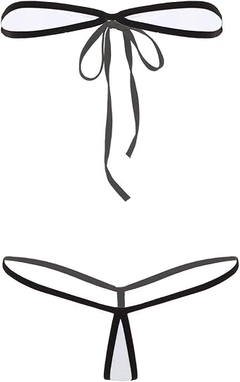 YiZYiF Womens Teardrop Micro Bikini Set Swimsuit 2 Pieces Bandeau Bra Top and Thongs Sets