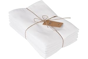 White Cloth Napkins: Elevate Your Dining Experience with Absorbent and Reusable Simplicity