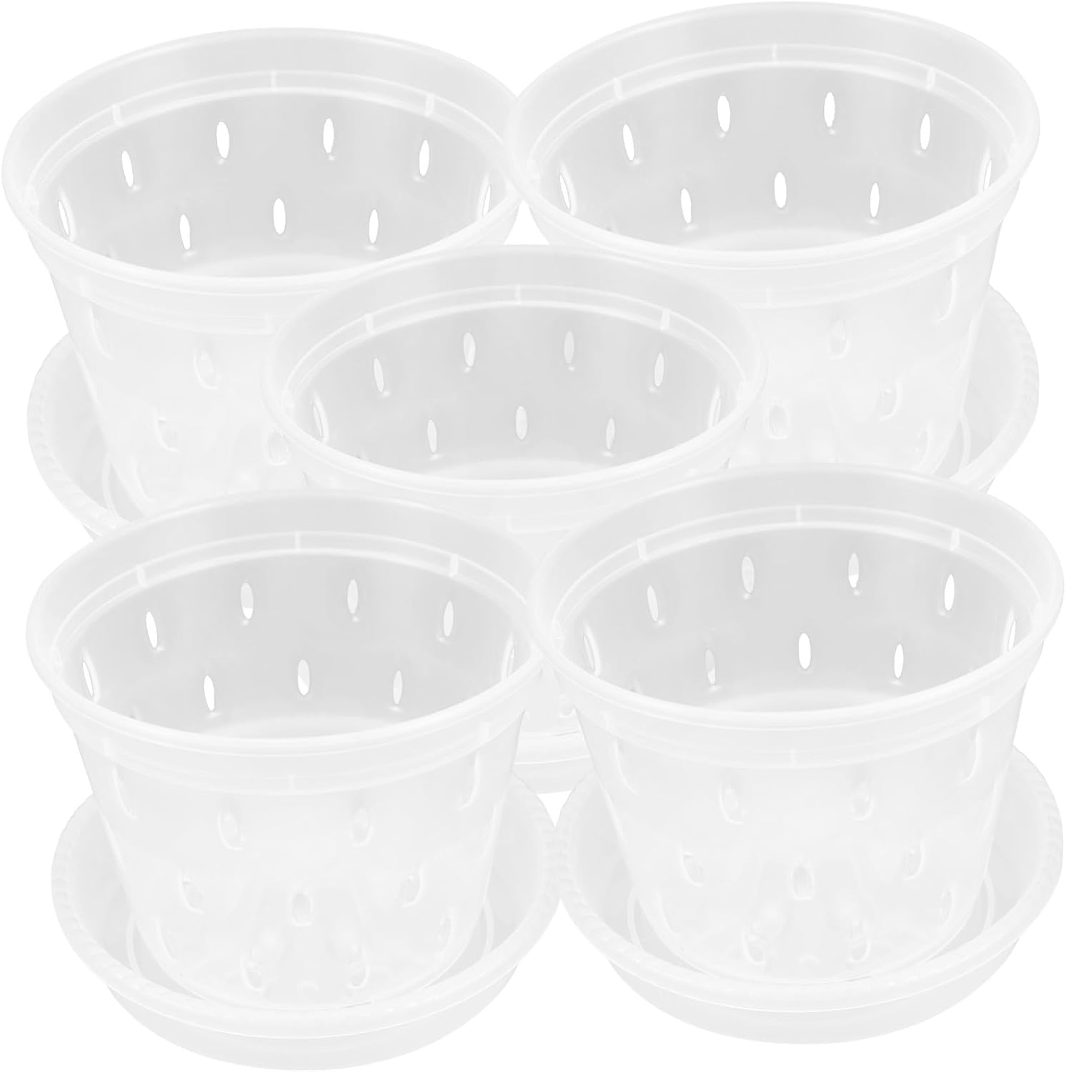 Holibanna 5 Set Plastic Orchid Nursery Pots for Flower Plants, Gardening