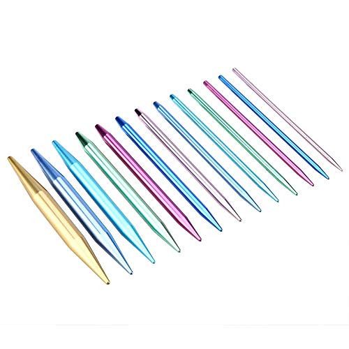 Ichiias Kit de agulhas de tricô intercambiáveis, agulhas de tricô, para artesanato DIY