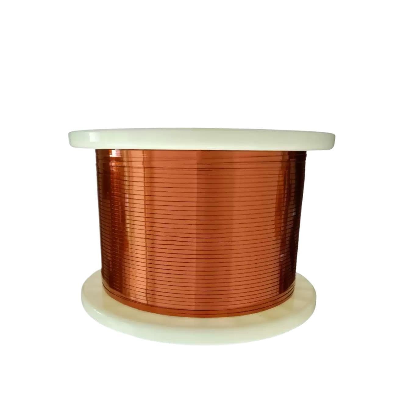 Filo Piatto In Rame Smaltato QZYB‑220°C, Filo Sinterizzato For Alte Temperature 0,2x1,0 Mm For Bobina Elettromagnetica Del Trasformatore Del Motore(10 m)