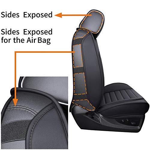 Yiertai For Chevy Chevrolet Silverado Gmc Sierra Car Seat Covers Fit 2007-2023 2024 1500/2500/3500Hd Truck Waterproof Leather Crew Double Extended Cab Cushion Covers(5 Pcs Full Set/Black) #TOP3
