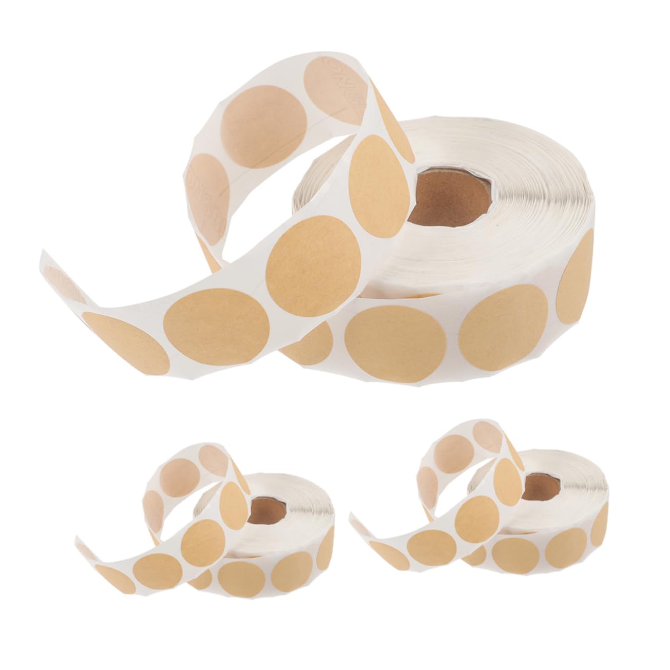 TOYANDONA 3pièces Lot de Étiquettes Autocollantes Rondes Papier Kraft pour Bocaux Et Épices Inscriptibles Et Repositionnables