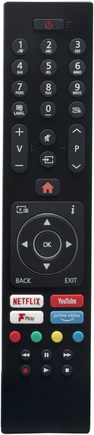 RC43137P Replacement Remote Control Compatible with Celcus Luxor Polaroid Finlux OLED TV 43-EB-FHD 43-FUD-8020 49-EB-FHD 49-EB-UHD 49-FUD-8020 55-FUD-8020 32-FHD-5620