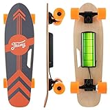 CAROMA Monopatín eléctrico con Control Remoto inalámbrico LED, Longboard eléctrico de un Solo Motor de 350 W con Plataforma de Arce de 7 Capas para niños, Adultos y Adolescentes