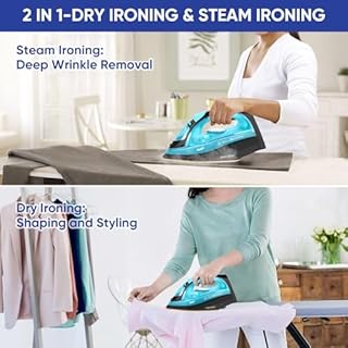 ZStarlite Powersteam Ultra Fer à repasser à vapeur sans fil 2400 W Semelle en céramique, anti-calcaire et anti-gouttes, fonction pulvérisation, vapeur verticale, autonettoyant avec réservoir d'eau de