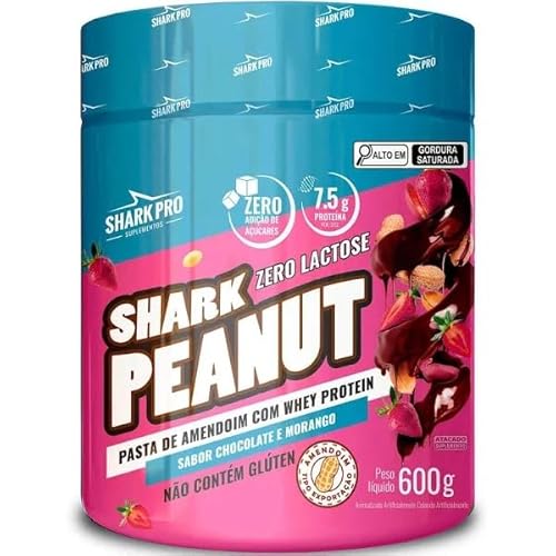 Pasta De Amendoim Com Whey Protein Zero Lactose 600g Shark Pro Sabor Sensacream