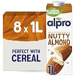 Alpro Almond Drink - Plant-Based Long Life Dairy Free & Lactose Free Milk Alternative - 1L (Pack of 8)