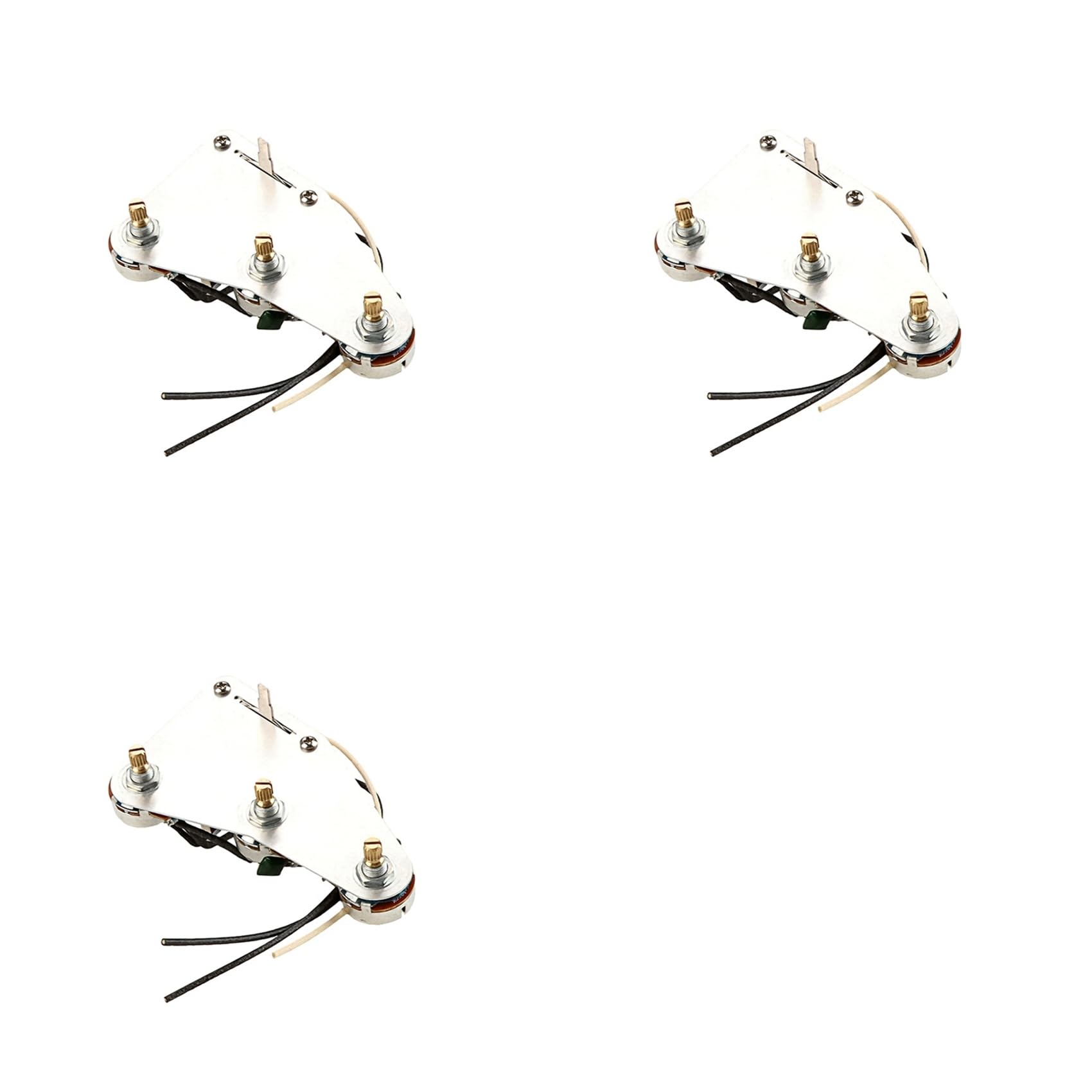 3X Cablaggio per Chitarra Elettrica Convertitore A 5 Vie Potenziometri 250K per Chitarra Usato Kit di Cablaggio Precablato