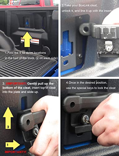 Issyauto 4 Pack Tie Down Anchors Compatible With 2015-2021 2022 F150 F250 F350 Boxlink Bed Tie Downs, Fl3Z-99000A64-B #TOP4