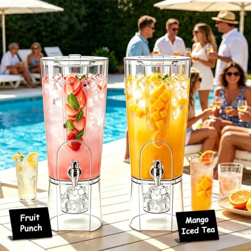 Homecor 1.5 Gallon Drink Dispensers for Parties with Fruit Infuser 2 Pcs by Homecor - Used condition - Image 8