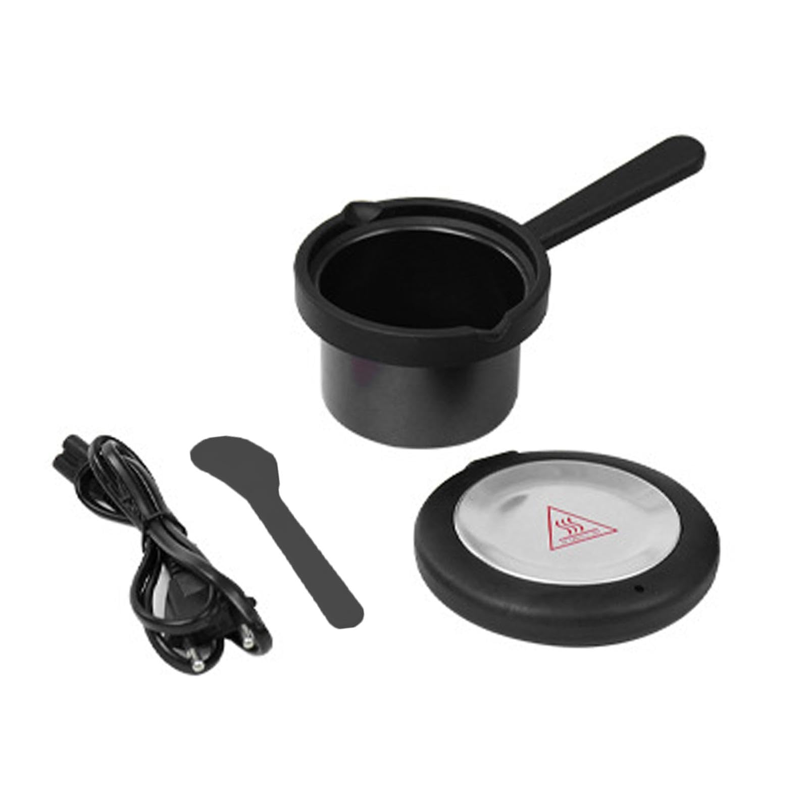 Scaldacera elettrico professionale da 200 ml per uomo e donna con manico, robusto e compatto, ideale per la depilazione la creazione di candele, Nero