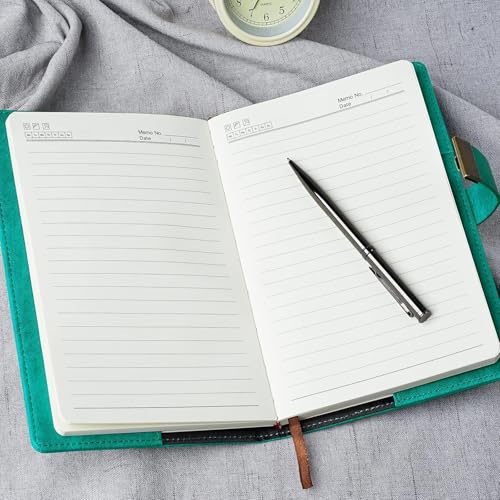 Image of Diary with Lock, A5 PU Leather Journal with lock, 240 Pages, Vintage Lock Journal with Pen & Gift Box, Lockable Diary for Women and Men, 8.6 x 5.8 Inches (Green)