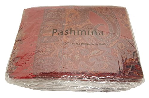 Kuldip Double Ply Double Sided Premium Jamawar Pashmina Scarf Shawl Wrap. Assorted. (Pack of 10)2