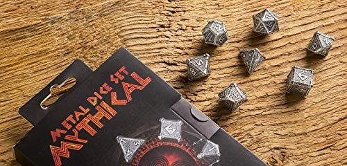Q-Workshop Metal Mythical 7 Polyhedral Ornamented Dice Set - Thumbnail 4
