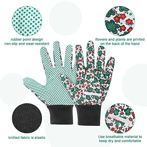 Ainiv Gardening Gloves For Women/Ladies, 3 Pairs Non-Slip Grip Garden Work Gloves, Comfortable Breathable Thorn Proof Garden Gloves For Yard, Farm, Pruning,Gardening Outdoor Multi-Purpose-Green #TOP1