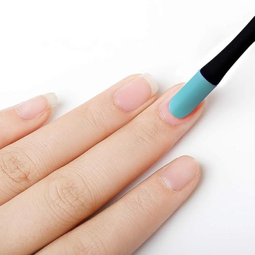 Miniatura 3 de IVON Paquete de 3 empujadores de cutículas, punta de goma suave en lecho de uñas Negro