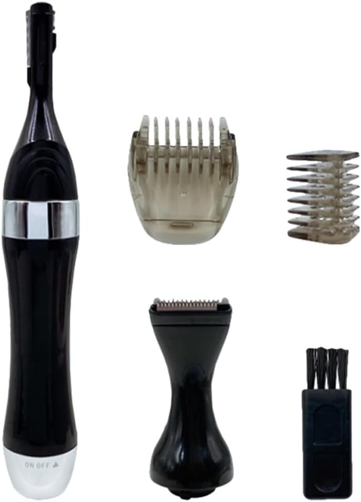 UKCOCO Electric Eyebrow Trimmer Black 10000rpm ABS Stainless Steel