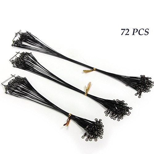 Stainless Steel Wire Leader For Fishing With Swivels And Snaps 30Lb (30Lb 72Pcs) #TOP1