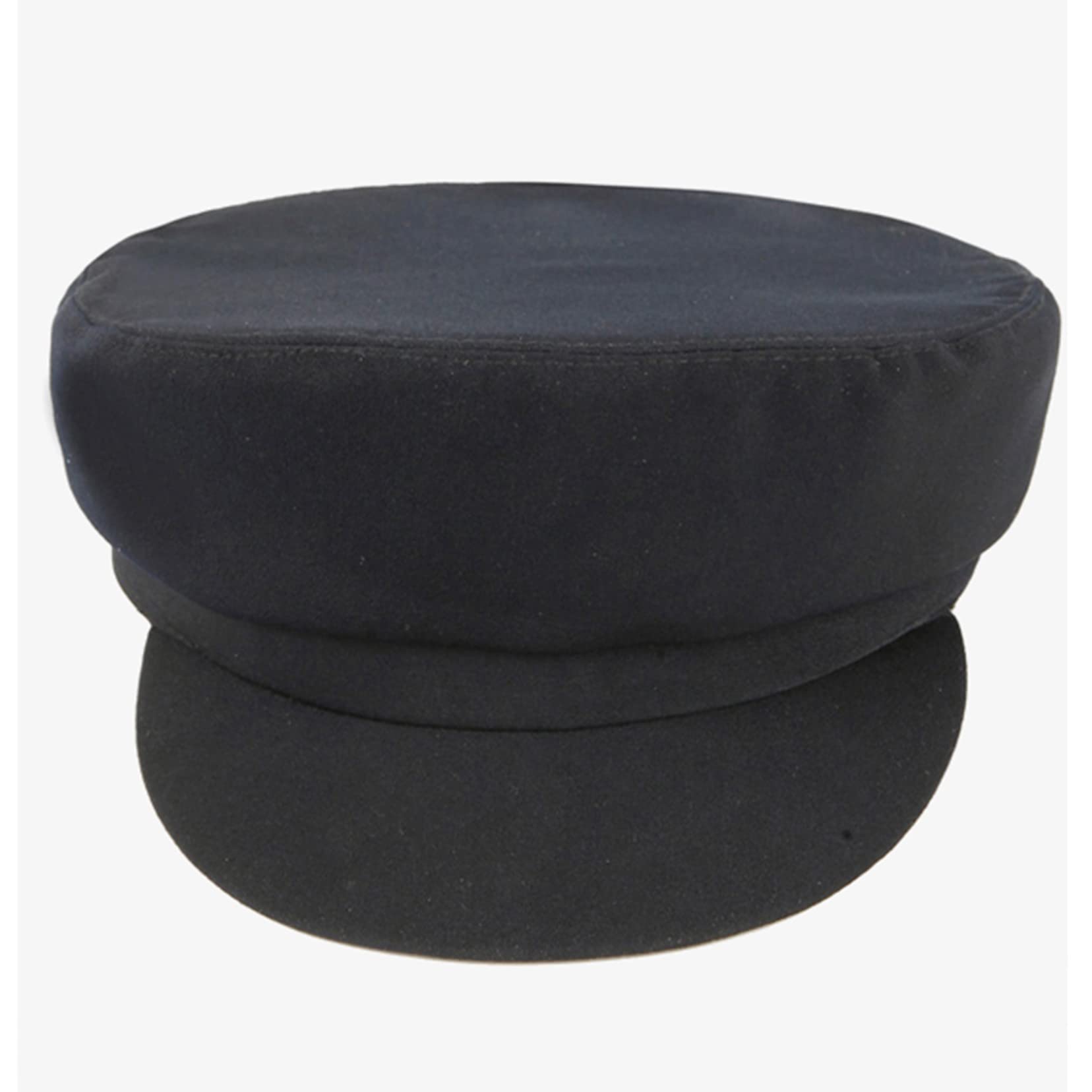 Gorra Militar del Ejército De Béisbol Plana De Algodón para Hombres Gorra De Marinero Paperboy black-60cm