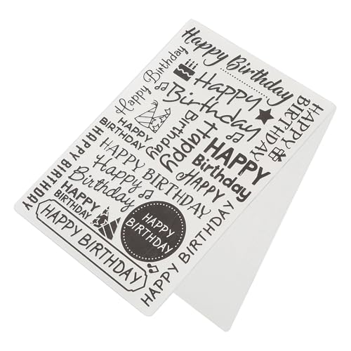 Happy Birthday Embossing Folder DIY Handcraft Scrapbooking Stamp Photo Album Decor Embossing FolderTransparent StampDIY StampScrapbook StampRubber Stamp Quality Thick Durable of