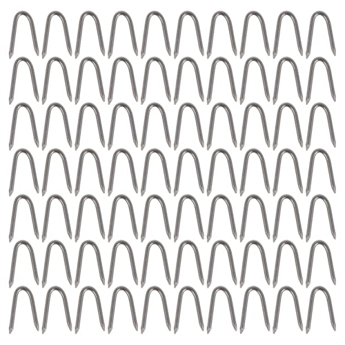 Homoyoyo Clavos En u De Hierro para Jardinería y Fijación De Tela, 70 Unidades 6 Cm, Estacas Resistentes para Césped, Jardín y Exteriores, Clavijas Duraderas para Proyectos Al Aire Libre