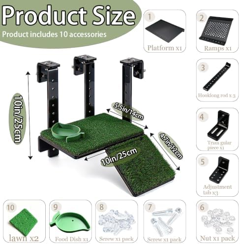 Adjustable Hanging Acrylic Turtle Basking Platform — 사진 3