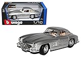 Bburago New 1:18 Silver 1954 Mercedes-Benz 300 SL Touring Diecast Model Car