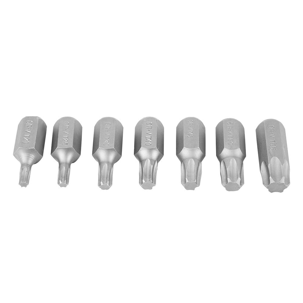 Zestaw bitów wielozębnych, 40-częściowy zestaw narzędzi Torx i z gniazdem sześciokątnym z adapterem napędowym 1/5.1 cm i 3/20.3 cm, stal stopowa, w zestawie skrzynka narzędziowa