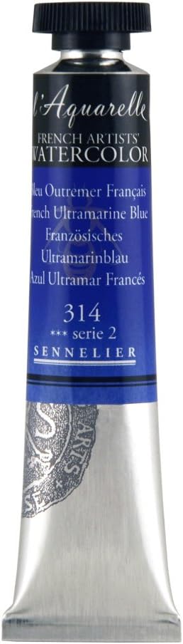 SENNELIER L'Aquarelle French Watercolor, 21ml Tube, S2 French Ultramarine Blue