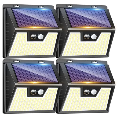 Lampe solaire exterieur detecteur de mouvement fini l'obscurité jardin