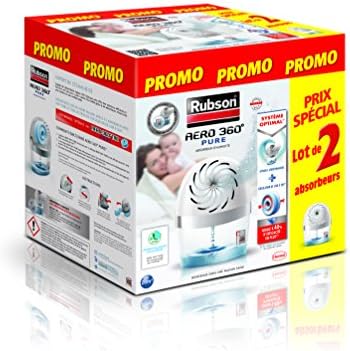 Rubson | Absorbeurs d'humidité AERO 360° Pure (2 appareils + 2 re...