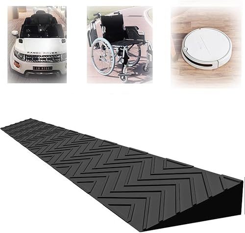 Miniatura 8 de COKYIS Rampas de umbral para sillas de ruedas, rampas de entrada de plástico antideslizantes, rampas de entrada de interiores para