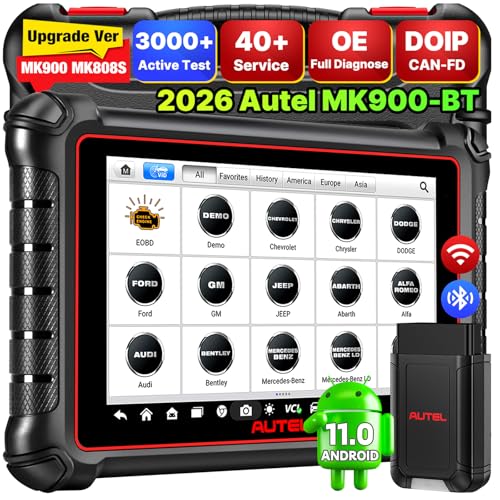 Autel Scanner MaxiCOM MK900BT Bidirectional Tool, 40+ Service, CAN-FD& DOIP | 2026…