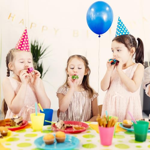 HSLPSM 20 Stück Tröte, Trötren, Kinder Jubel Partytröten, Tröte Fan Fußball, Kindergeburtstag Luftrüssel, Lustige Spielzeuge für Neujahr Geburtstag Party, Graduierung, Weihnachten (Farbig Gemischt)