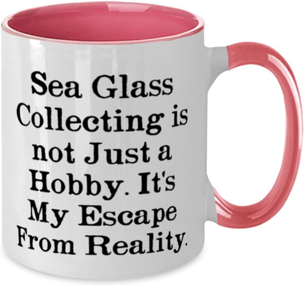 Nice Sea Glass Collecting Two Tone 11oz Mug, Sea Glass Collecting is not Just, Present For Friends, Best Gifts From Friends, Unique gift ideas, Inexpensive gift ideas, Handmade gift ideas,
