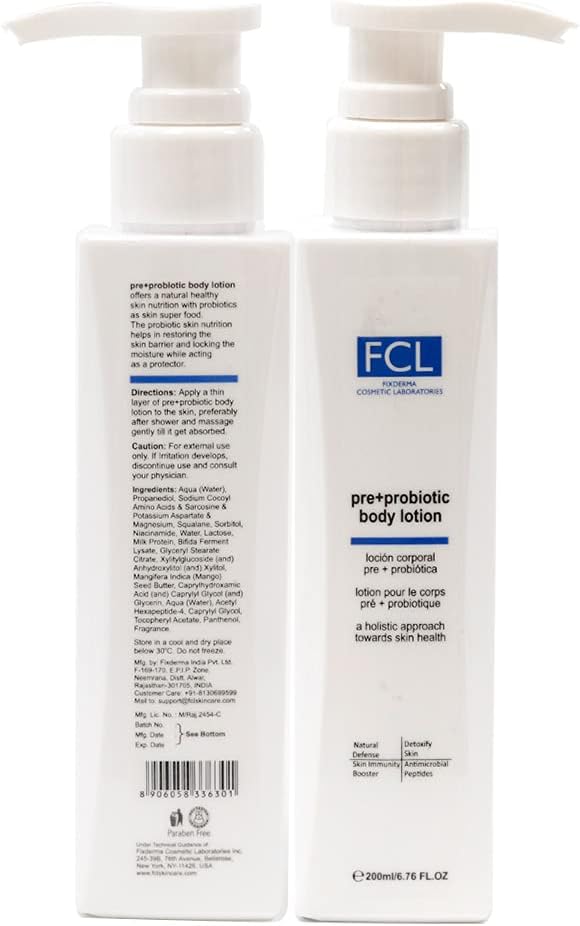 FCL Pre+Probiotic Body Lotion,W/Probiotic, Restores The Skin Barrier, Suitable For Eczema & Itch-Prone Skin, 200ml