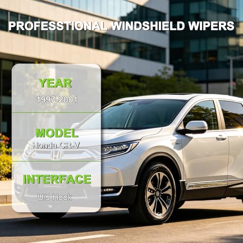 Image of PARRATI Windshield Wiper Blades Fits for 1997-2001 Honda CRV (19 inch+19 inch+11 inch) | Quiet Durable All-Season Streak-Free Wiping, Easy 5-Min Install, Reliable for Family Car Owners & Commuters