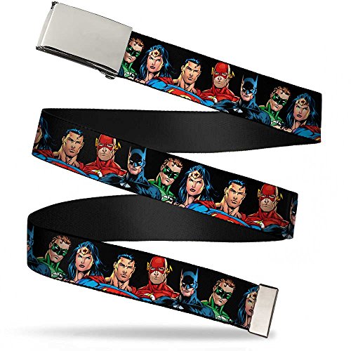 Buckle Down Men's Web Belt Justice League 1.25