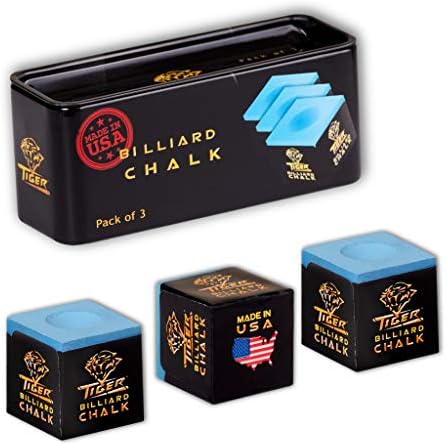 Tiger Pool cue Billiard Chalk - Blue - Pack of 3