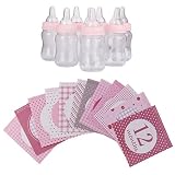 Tenga estos pequeños biberones a la mano para decorar su baby shower.