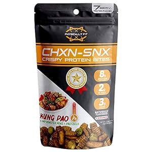 Barn Dad Nutrition CHXN-SNX Crispy Protein Bites, Kung Pao & Dry Roasted Peas and Pretzels, 7 Servings, 56 Grams of…