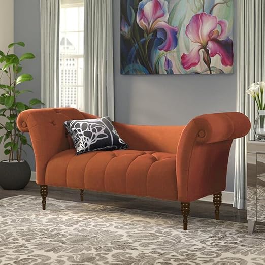 Image of Rosewood 2-Seater Settee Sofa Diwan Couch for Home and Living Room