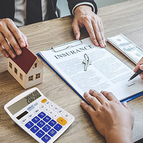 Qpey Calculators, 12-Digit Battery Office Basic Desk Desktop Calculators With Large Lcd Display Big Sensitive Button (Navy Blue) #TOP6